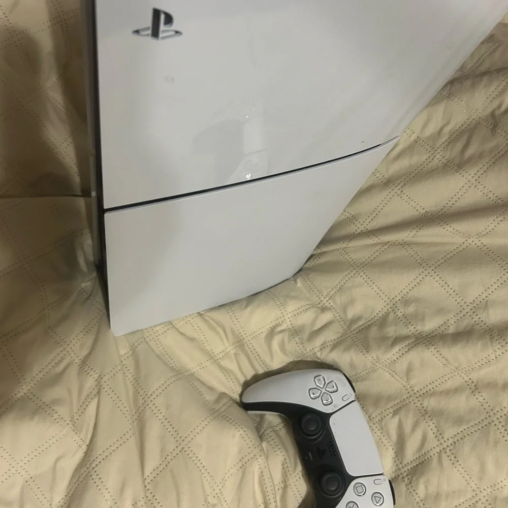 Sony Console with White and Black Finish